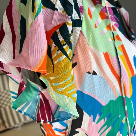 Marie Oliver 100% Silk Frida Flutter Sleeve Dress – Size Medium - Picture 7 of 11